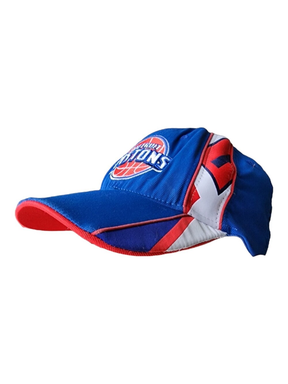 Detroit Pistons Hat Cap Fitted OSFA Blue Red Reebok NBA Basketball Adult Mens